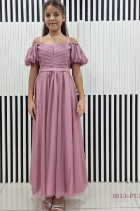 Kız Çocuk Boydan Sim Detaylı Abiye Kız Çocuk Boydan Sim Detaylı Abiye