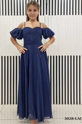 Kız Çocuk Boydan Sim Detaylı Abiye Kız Çocuk Boydan Sim Detaylı Abiye