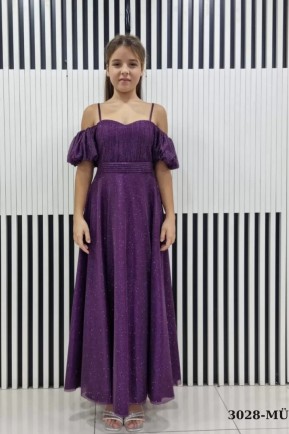 Kız Çocuk Boydan Sim Detaylı Abiye Kız Çocuk Boydan Sim Detaylı Abiye