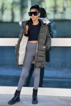 Kız Çocuk Yeşil Parka Kaban Kız Çocuk Yeşil Parka Kaban