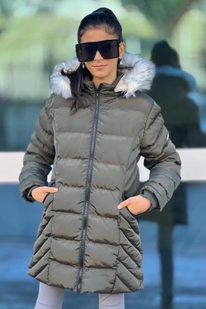 Kız Çocuk Yeşil Parka Kaban Kız Çocuk Yeşil Parka Kaban