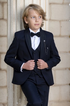 Erkek Çocuk Lacivert Smokin Takım Elbise Erkek Çocuk Lacivert Smokin Takım Elbise