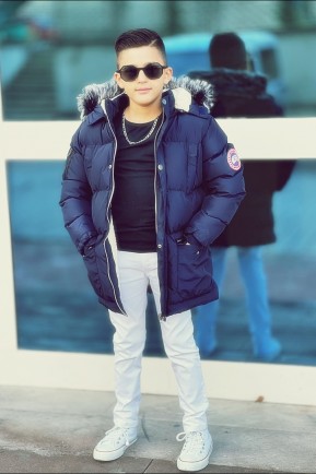 Erkek Çocuk Larcivert Parka Kaban Erkek Çocuk Larcivert Parka Kaban