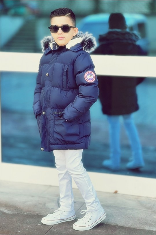 Erkek Çocuk Larcivert Parka Kaban Erkek Çocuk Larcivert Parka Kaban