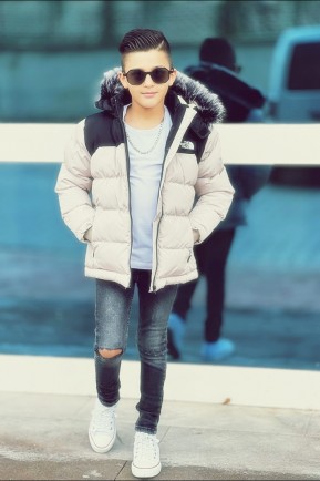 Erkek Çocuk Siyah-Bej Kaban Erkek Çocuk Siyah-Bej Kaban