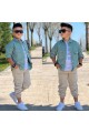 Erkek Çocuk Ceket Gömlek Tişört Jogger Pantolon 3'lü Set Erkek Çocuk Ceket Gömlek Tişört Jogger Pantolon 3'lü Set