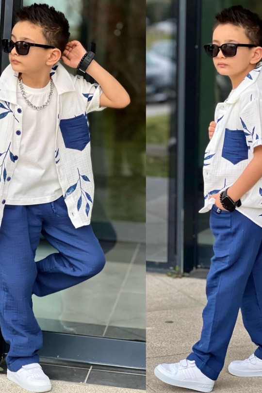 Gömlek Pantalon Tişört 3'lü Takım Gömlek Pantalon Tişört 3'lü Takım