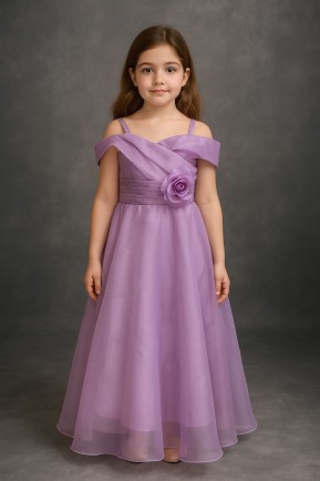 Kız Çocuk Uzun Lila Renk Askılı Caroline Organize Kumaş Abiye Elbise 10-15 Yaş Kız Çocuk Uzun Lila Renk Askılı Caroline Organize Kumaş Abiye Elbise 10-15 Yaş